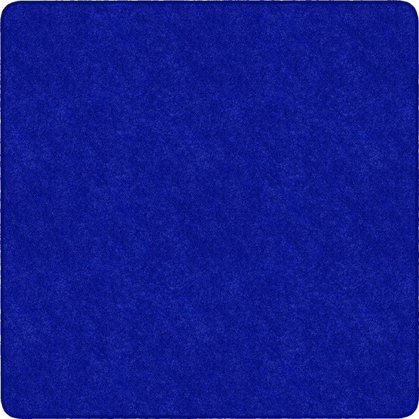 Flagship Carpets Amerisoft Solid Color Rug - 72" Length x 72" Width - Square - Royal Blue - Polyester, Nylon