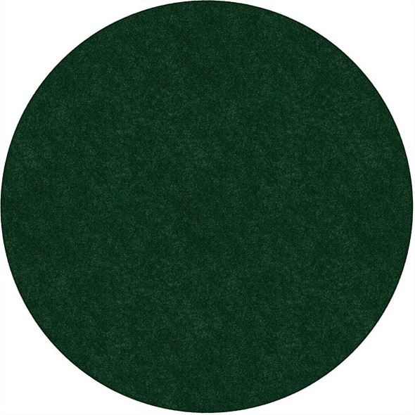 Flagship Carpets Amerisoft Solid Color Rug - 72" Diameter - Round - Emerald Green - Nylon, Polyester