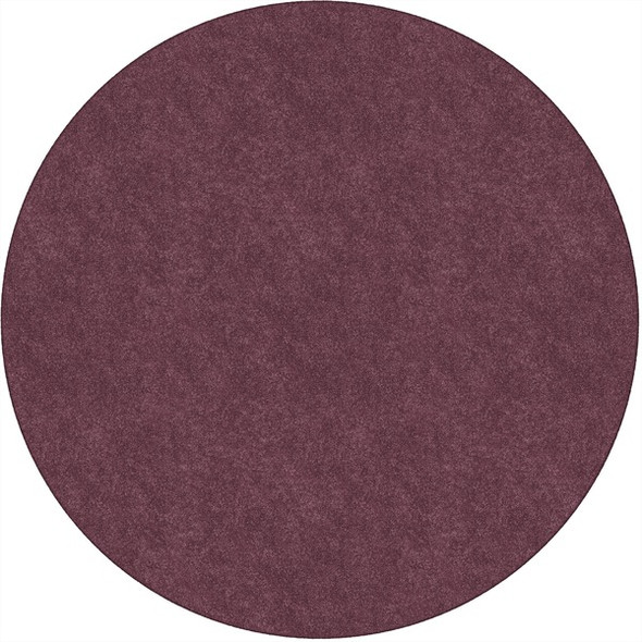 Flagship Carpets Amerisoft Solid Color Rug - 72" Diameter - Round - Plum - Nylon, Polyester