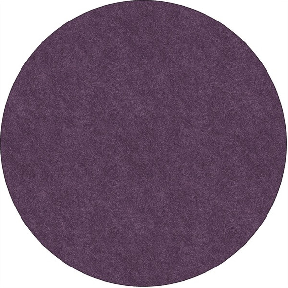 Flagship Carpets Amerisoft Solid Color Rug - 72" Diameter - Round - Purple - Nylon, Polyester