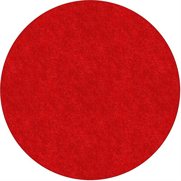 Flagship Carpets Amerisoft Solid Color Rug - 72" Diameter - Round - Classic Red - Nylon, Polyester