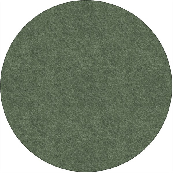 Flagship Carpets Amerisoft Solid Color Rug - 72" Diameter - Round - Sage Green - Nylon, Polyester