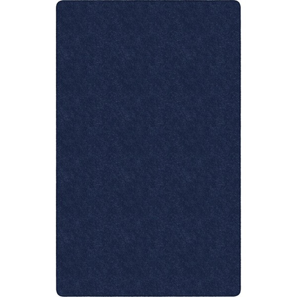 Flagship Carpets Amerisoft Solid Color Rug - 108" Length x 72" Width - Rectangle - Navy Blue - Nylon, Polyester