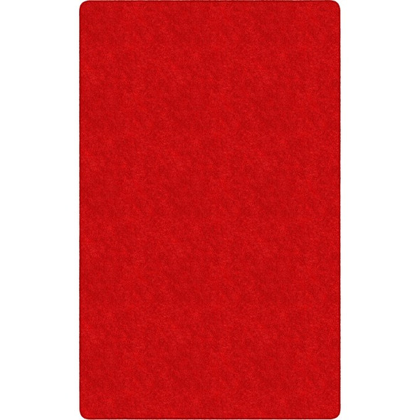 Flagship Carpets Amerisoft Solid Color Rug - 108" Length x 72" Width - Rectangle - Classic Red - Nylon, Polyester