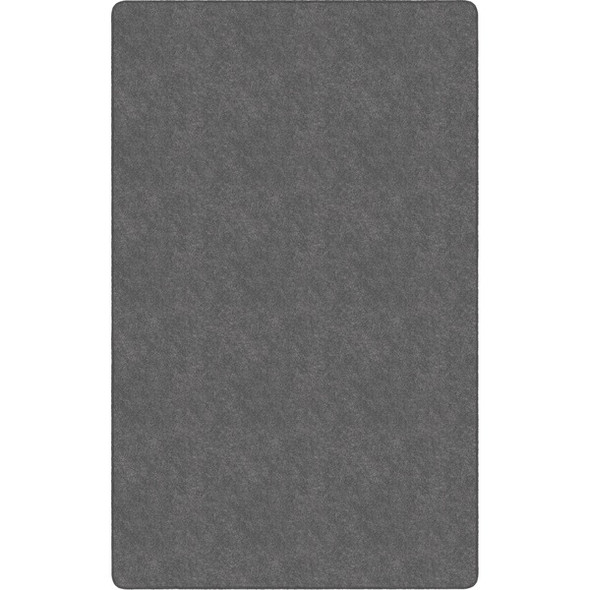 Flagship Carpets Amerisoft Solid Color Rug - 12 ft Length x 90" Width - Rectangle - Gray - Nylon, Polyester