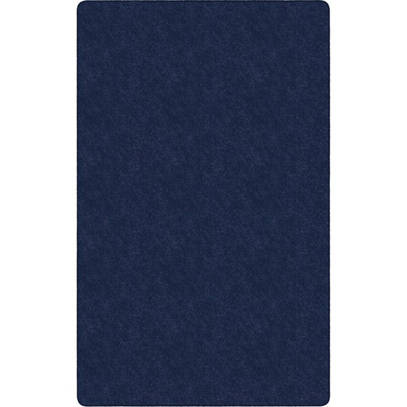 Flagship Carpets Amerisoft Solid Color Rug - 12 ft Length x 90" Width - Rectangle - Navy Blue - Nylon, Polyester