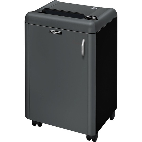 Fellowes Fortishred&trade; HS-440 DIN P-7 High Security Shredder - Cross Cut - 4 Per Pass - for shredding Paper - 0.031" x 0.188" Shred Size - P-7 - 14 ft/min - 9.50" Throat - 9.25 gal Wastebin Capacity - Black, Gray - TAA Compliant