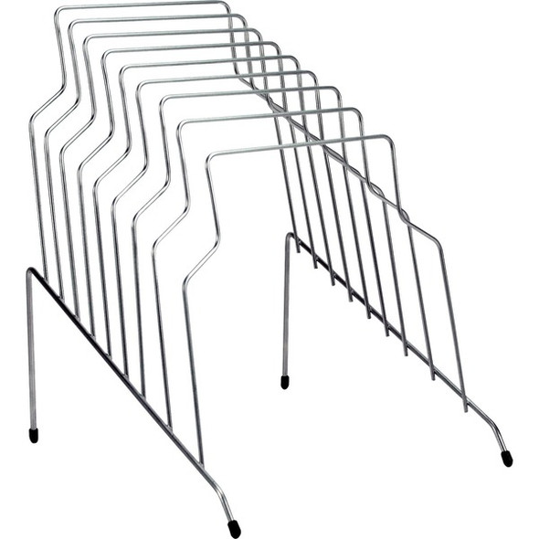 Fellowes Wire Step File&reg; - 8 Compartment(s) - 8 Divider(s) - 11.8" Height x 10.1" Width x 12.1" DepthDesktop - Silver - Steel - 1 Each