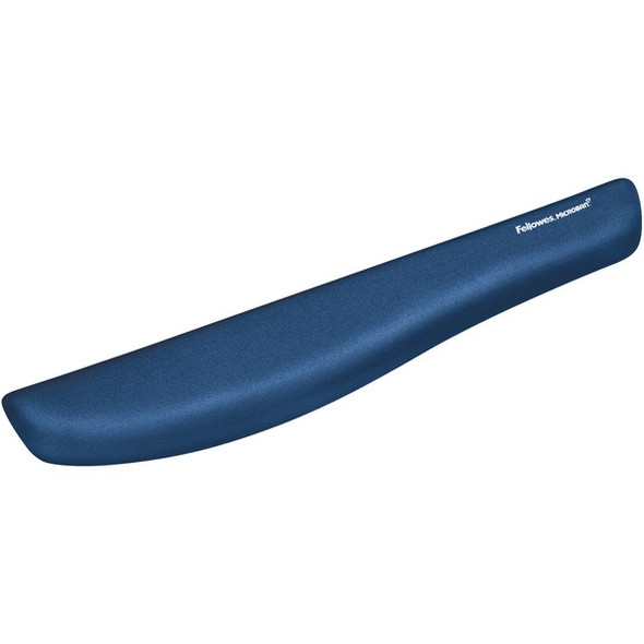 Fellowes PlushTouch&trade; Keyboard Wrist Rest with Microban&reg; - Blue - 1" x 18.13" x 3.19" Dimension - Blue - Foam - Wear Resistant, Tear Resistant, Skid Proof - 1 Pack