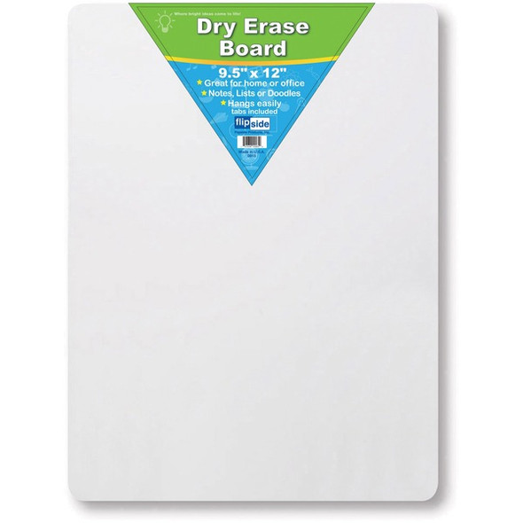 Flipside Unframed Mini Dry Erase Board - 9.5" (0.8 ft) Width x 12" (1 ft) Height - White Surface - Rectangle - 1 Each