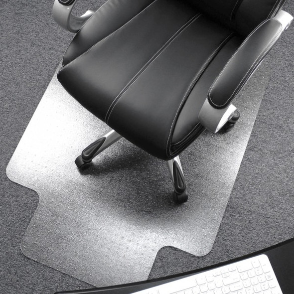 Ultimat&reg; Polycarbonate Lipped Chair Mat for Carpets over 1/2" - 48" x 53" - Clear Lipped Polycarbonate Chair Mat For Carpets - 53" L x 48" W x 0.11" D