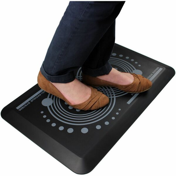 AFS-TEX&reg; 2000 Black Active Anti-Fatigue Mat - 16" x 24" - Unique AFS-TEX material formulation combines the ultimate combination of standing comfort and body support for highly effective fatigue relief.