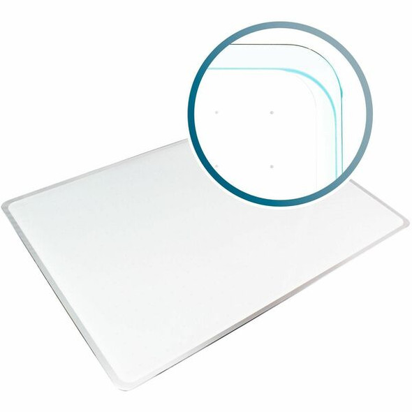 Viztex&reg; Glacier White Multi-Purpose Grid Glass Dry Erase Board 24" x 36" - Provides highly effective visual communication and organization using the multi-use grid design.