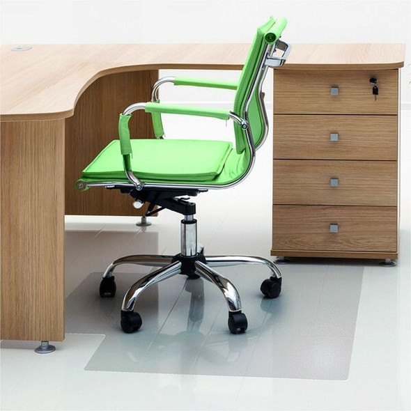 Advantagemat&reg; Plus APET Lipped for Hard Floors - 45" x 53" - Clear Lipped APET Chair Mat For Hard Floor - 53" L x 45" W x 0.06" D