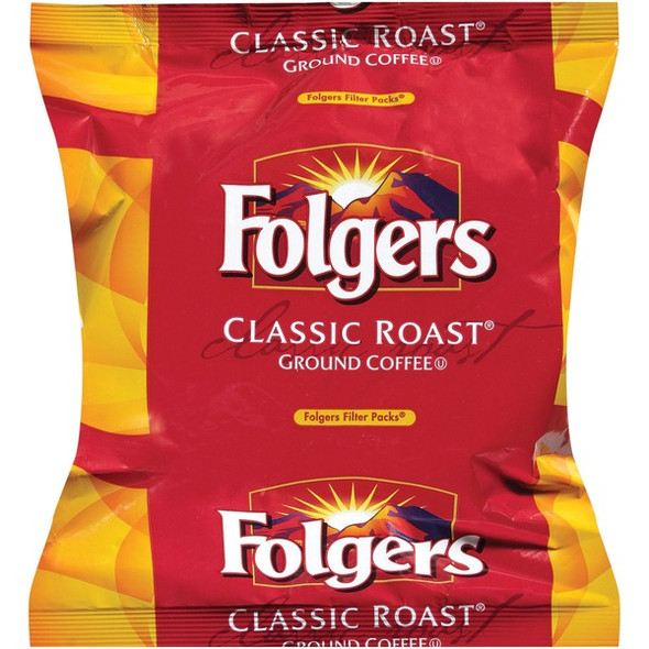 Folgers&reg; Filter Pack Classic Roast Coffee - 0.9 oz - 16 / Carton