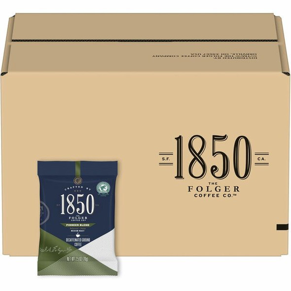 Folgers&reg; Ground 1850 Pioneer Blend Decaf Coffee - Medium - 2.5 oz - 24 / Carton