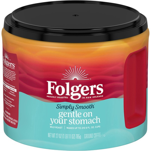 Folgers&reg; Ground Simply Smooth Medium Ground Coffee - Mild - 27 oz - 1 Each