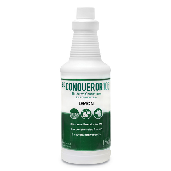 Bio Conqueror 105 Enzymatic Odor Counteractant Concentrate, Citrus, 32 oz Bottle, 12/Carton