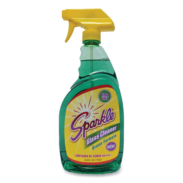 Green Formula Glass Cleaner, 33.8 oz Bottle