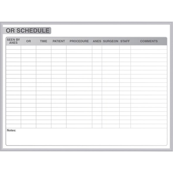 Ghent Healthcare Whiteboard - 96" (8 ft) Width x 48" (4 ft) Height - White Steel Surface - Satin Aluminum Frame - Rectangle - Horizontal - Magnetic - Stain Resistant, Ghost Resistant, Fade Resistant, Accessory Tray - 1 Each - TAA Compliant