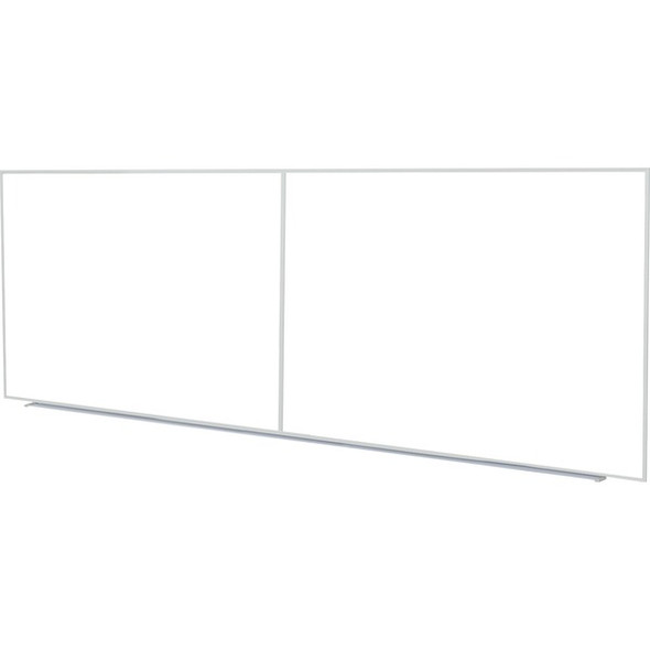 Ghent M2 Dry Erase Board - 144" (12 ft) Width x 48" (4 ft) Height - White Surface - Satin Aluminum Frame - Rectangle - Vertical - Non-magnetic, Accessory Tray, Eco-friendly, Durable - 1 Each - TAA Compliant