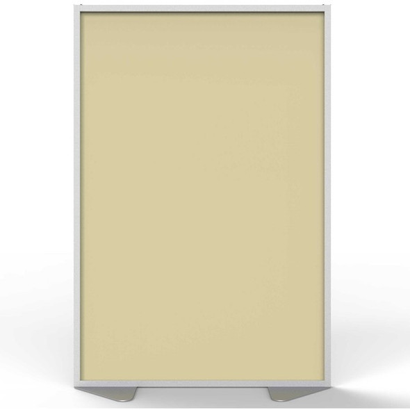 Ghent Partition - 48" Width x 72" Height - Aluminum Frame - Porcelain, Vinyl - Caramel - 1 Each