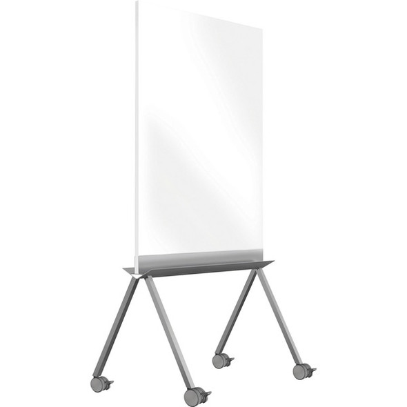 Ghent Roam Mobile Whiteboard - 36" (3 ft) Width x 45" (3.8 ft) Height - White Surface - Satin Aluminum Frame - Rectangle - Vertical - Assembly Required - 1 Each