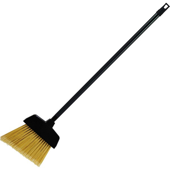 Genuine Joe 32" Plastic Lobby Broom - 32" Handle Length - Plastic Handle - 1 Each - Black