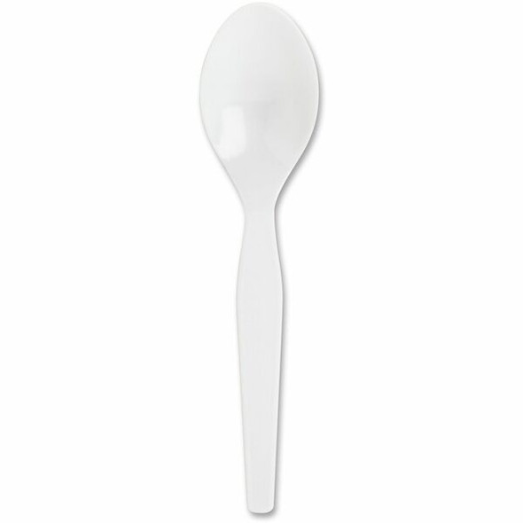 Genuine Joe Heavyweight Disposable Spoons - 100/Box - Disposable - White