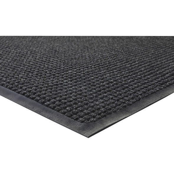 Genuine Joe WaterGuard Indoor/Outdoor Mats - Carpeted Floor, Hard Floor, Indoor, Outdoor - 60" Length x 36" Width - Rubber, Polypropylene - Charcoal Gray - 1Each