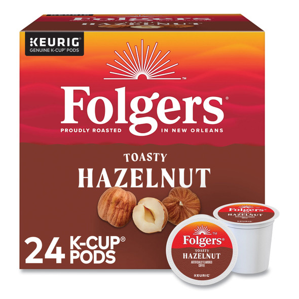 Toasty Hazelnut Coffee K-Cups, 24/Box