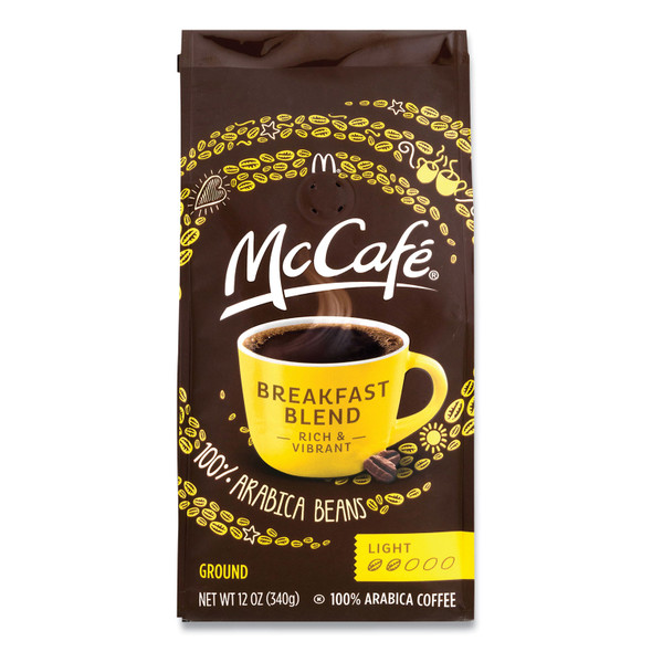 Ground Coffee, Breakfast Blend, 12 oz Bag