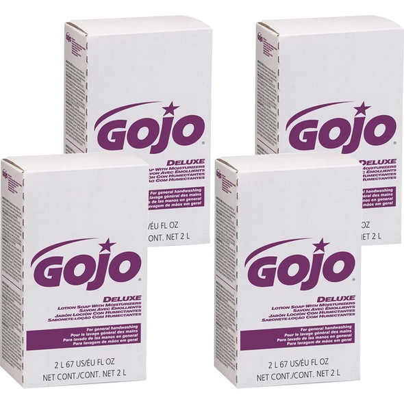 Gojo&reg; Deluxe Lotion Soap with Moisturizers - Light Floral ScentFor - 67.6 fl oz (2 L) - Hand - Moisturizing - Bio-based - 4 / Carton