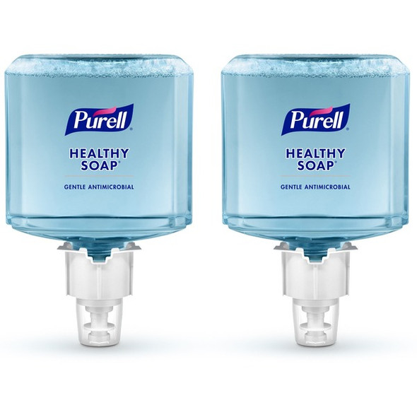 PURELL&reg; HEALTHY SOAP&trade; ES4 0.5% BAK Antimicrobial Foam Refill - 40.6 fl oz (1200 mL) - Hand, Skin - Moisturizing - Blue - Bio-based, Dye-free - 2 / Carton