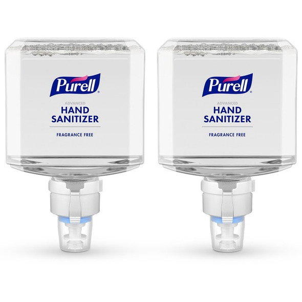 PURELL&reg; Advanced Hand Sanitizer Foam Refill - Clean Scent - 40.6 fl oz (1200 mL) - Kill Germs - Hand, Healthcare, Skin - Fragrance-free, Dye-free, Hygienic, Refillable - 2 / Carton