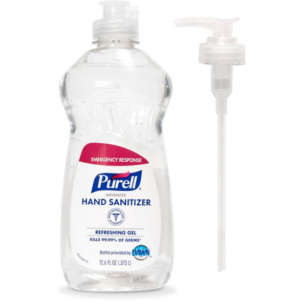 PURELL&reg; Advanced Hand Sanitizer Gel - Clean Scent - 12.6 fl oz (372.6 mL) - Squeeze Bottle Dispenser - Kill Germs - Hand - Moisturizing - Clear - Paraben-free - 12 / Carton