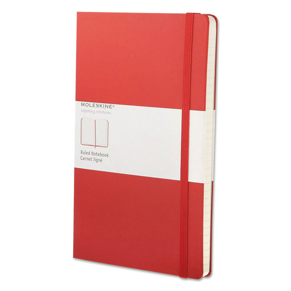 Classic Colored Hardcover Notebook, 1-Subject, Narrow Rule, Red Cover, (240) 8.25 x 5 Sheets