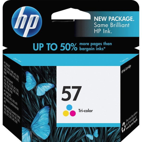 HP 57 (C6657AN) Original Inkjet Ink Cartridge - Cyan, Magenta, Yellow - 1 Each - 500 Pages