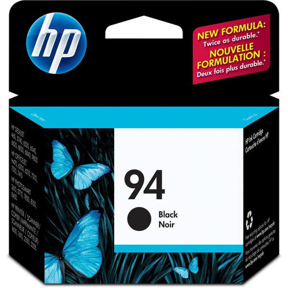 HP 94 (C8765WN) Original Inkjet Ink Cartridge - Black - 1 Each - 480 Pages