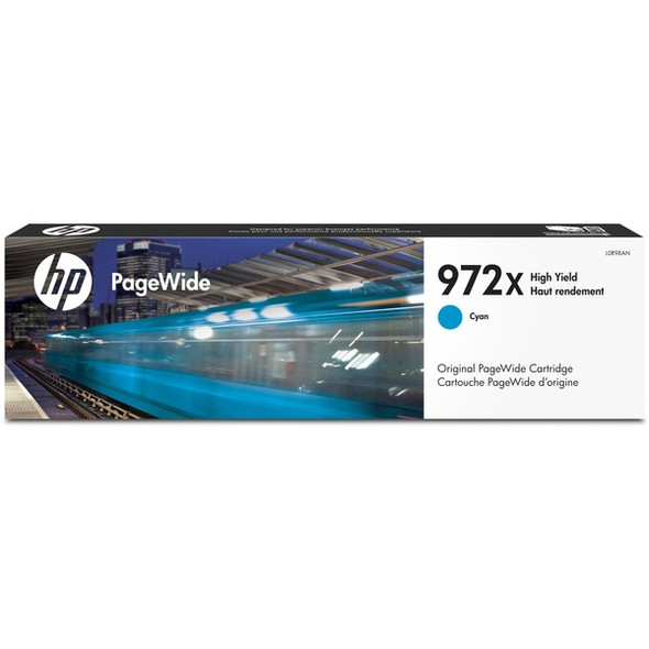 HP 972X (L0R98AN) Original High Yield Page Wide Ink Cartridge - Single Pack - Cyan - 1 Each - 7000 Pages