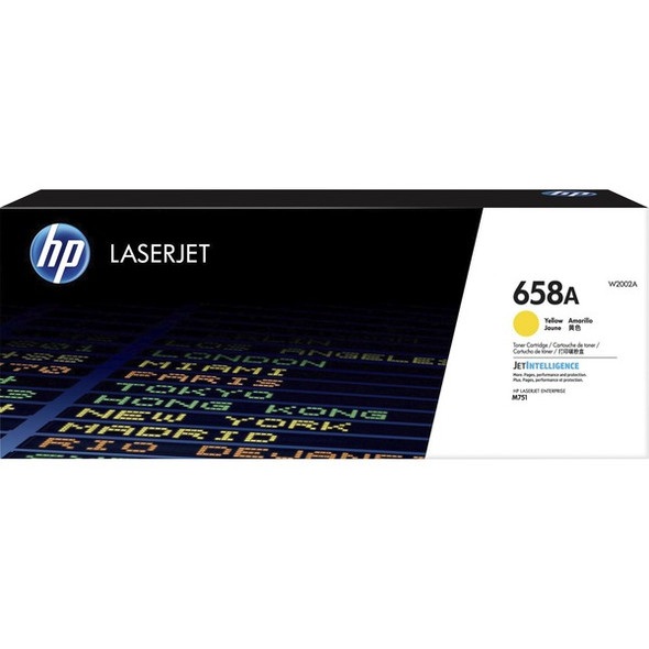 HP 658A (W2002A) Original Standard Yield Laser Toner Cartridge - Yellow - 1 Each - 6000 Pages