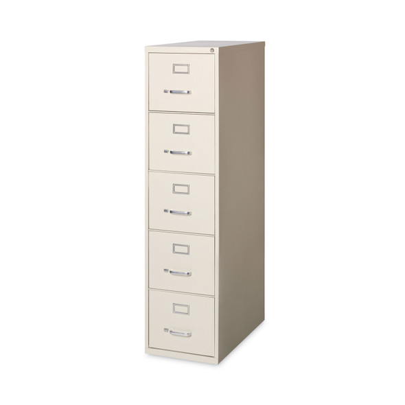 Vertical Letter File Cabinet, 5 Letter-Size File Drawers, Putty, 15 x 26.5 x 61.37