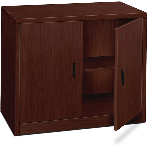 HON 10500 H105291 Storage Cabinet - 36" x 20"29.5" - 2 Door(s) - Flat Edge - Finish: Mahogany