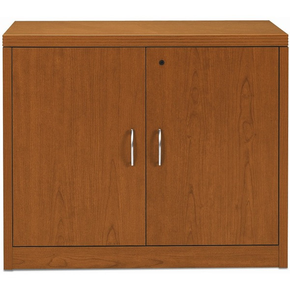 HON Valido H115291 Storage Cabinet - 36" x 20"29.5" - 2 Door(s) - Ribbon Edge - Finish: Bourbon Cherry