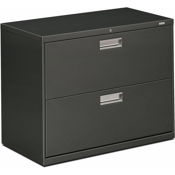 HON Brigade 600 H682 Lateral File - 36" x 18"28.4" - 2 Drawer(s) - Finish: Charcoal