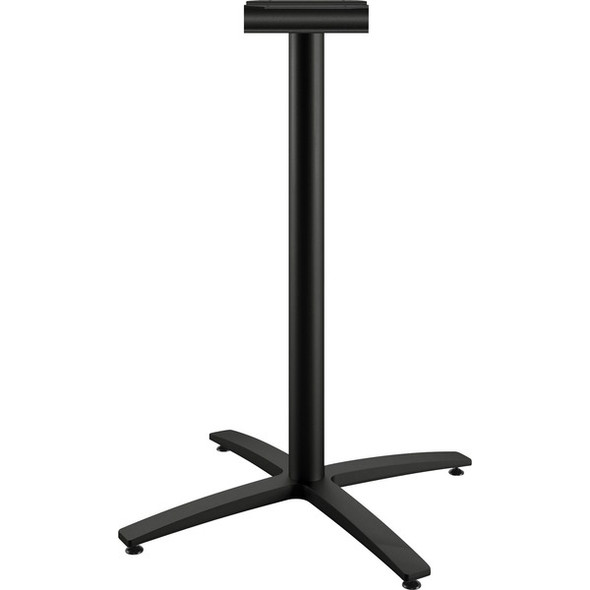 HON Between Table Standing Height Black X-base - Charcoal Black X-shaped Base - 41" Height - Assembly Required - Black - 1 Each
