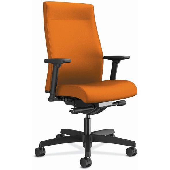 HON Ignition 2.0 Chair - Apricot Seat - Apricot Fabric Back - Black Frame - Mid Back - Apricot
