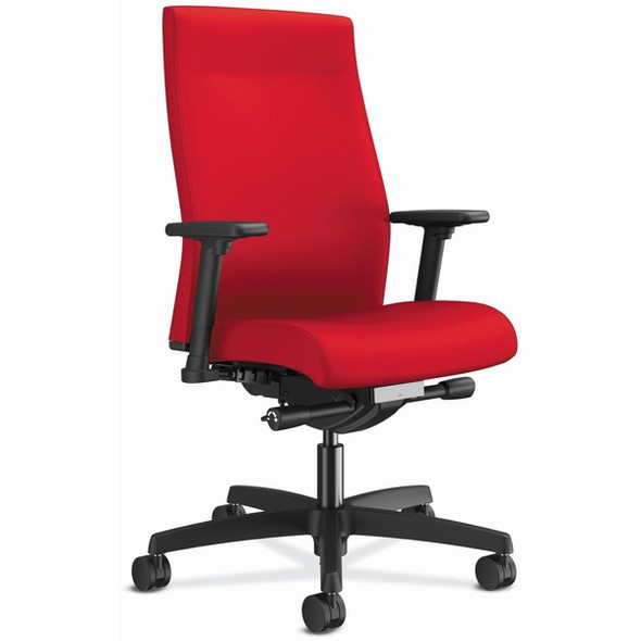 HON Ignition 2.0 Chair - Ruby Seat - Ruby Fabric Back - Black Frame - Mid Back - Ruby