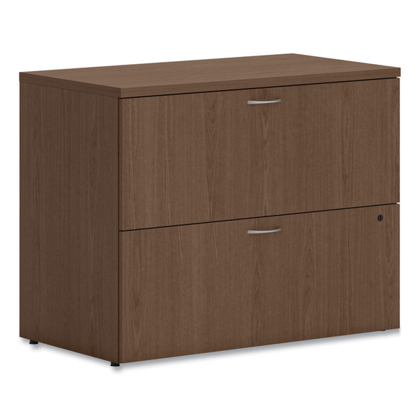 Mod Lateral File, 2 Legal/Letter-Size File Drawers, Sepia Walnut, 36" x 20" x 29"