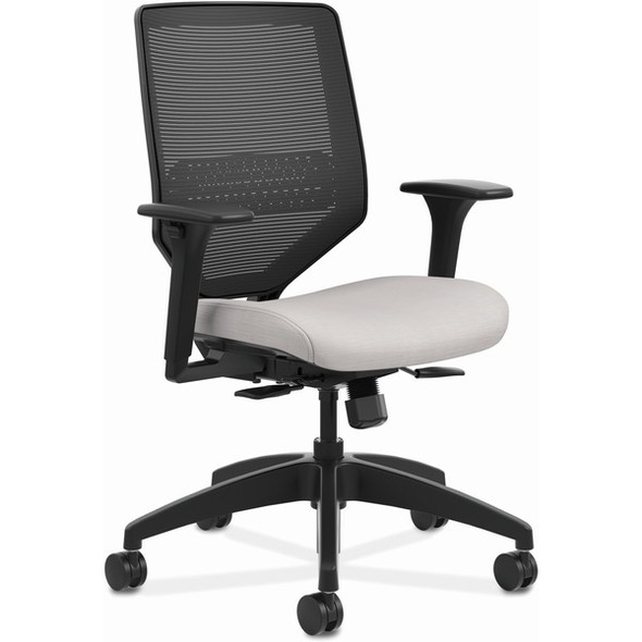 HON Solve Chair - Fabric Seat - Black Mesh Back - Black Frame - Mid Back - Sterling